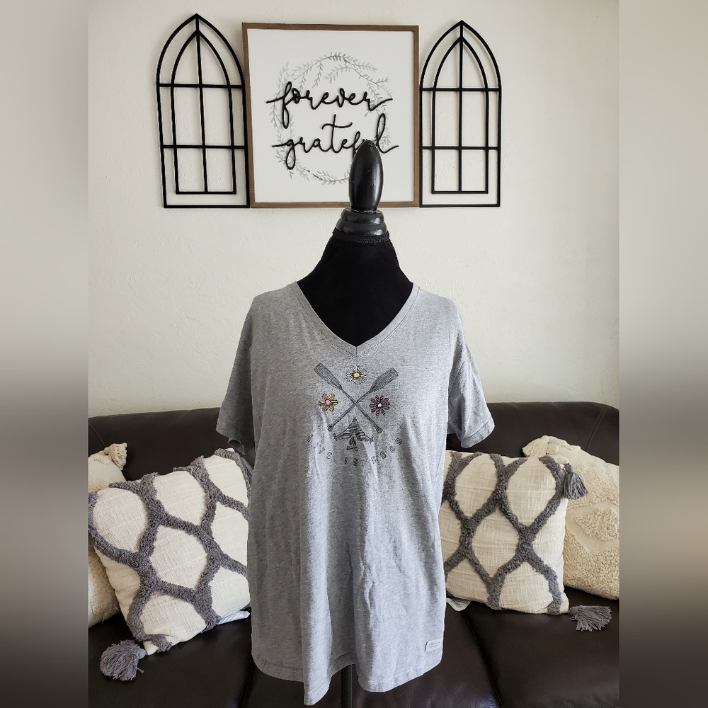 Life Is Good Women's Size XL Wildflower Crusher Tee Classic Boho Chic Outdoor - Picture 3 of 11